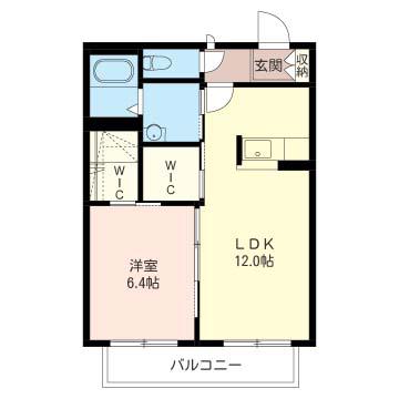 アネックスI(1LDK/2階)の間取り写真
