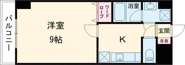 エンゼルプラザイーストI(1K/4階)の間取り写真