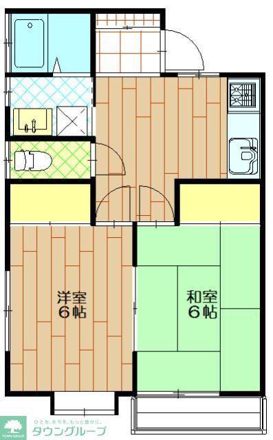 ルーテシアハイツ(2DK/1階)の間取り写真