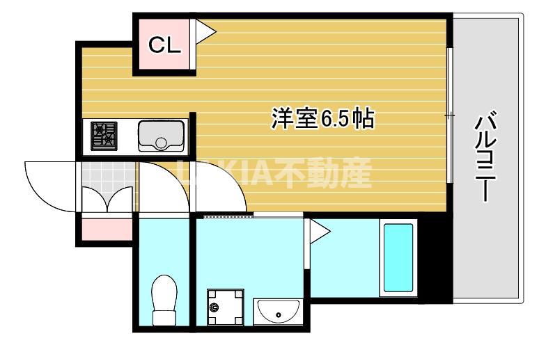 ララプレイス ザ・京橋ステラ(1K/5階)の間取り写真