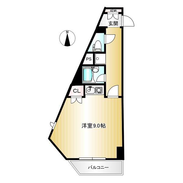 カーサ千種駅(1K/3階)の間取り写真