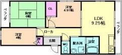 ファーストレジデンス平野(3LDK/4階)の間取り写真