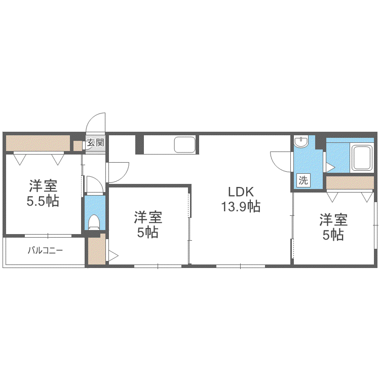 IL LEONE(3LDK/4階)の間取り写真