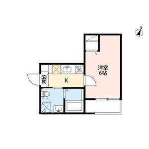 CRASTINE烏森町8丁目(1K/2階)の間取り写真