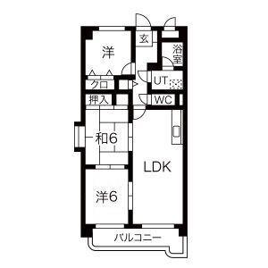 ソシア15(3LDK/4階)の間取り写真