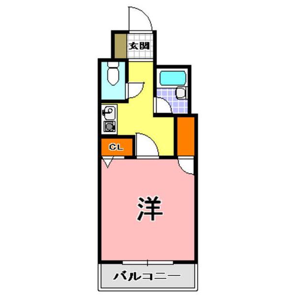 ワコーレ明石(1K/5階)の間取り写真