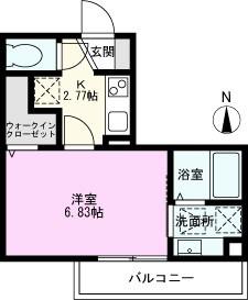 アンジュール綾瀬(1K/1階)の間取り写真