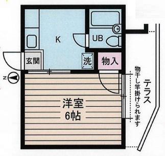マディゾン新大塚(1K/1階)の間取り写真