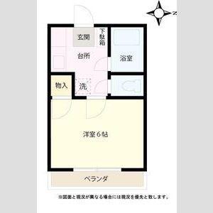 メゾンフジ(1K/2階)の間取り写真