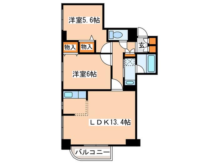 ドリームアベニュー広和NO16(2LDK/7階)の間取り写真