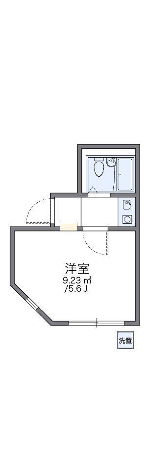 レオパレス蒲田(1K/1階)の間取り写真