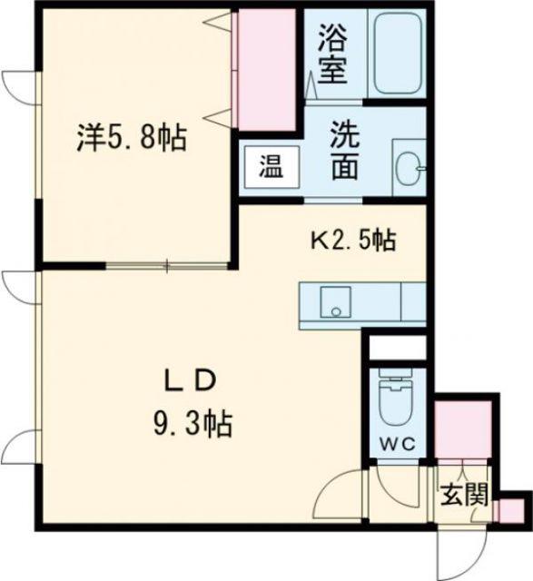 グランピア8-W4(1LDK/2階)の間取り写真