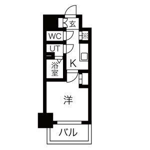 エステート金山(1K/3階)の間取り写真