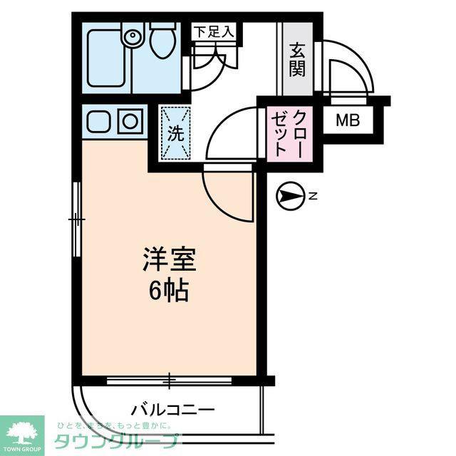 イクス中野(ワンルーム/2階)の間取り写真