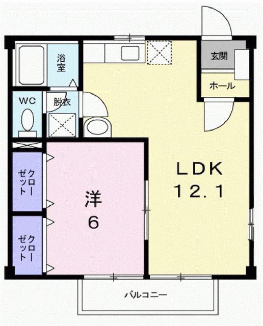 サニーアーバンヒルズ(1LDK/2階)の間取り写真