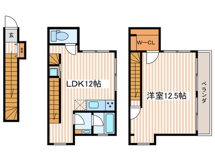 上福岡6丁目(1LDK/1階)の間取り写真