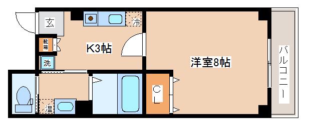 BAROOGA バルーガ(1K/5階)の間取り写真