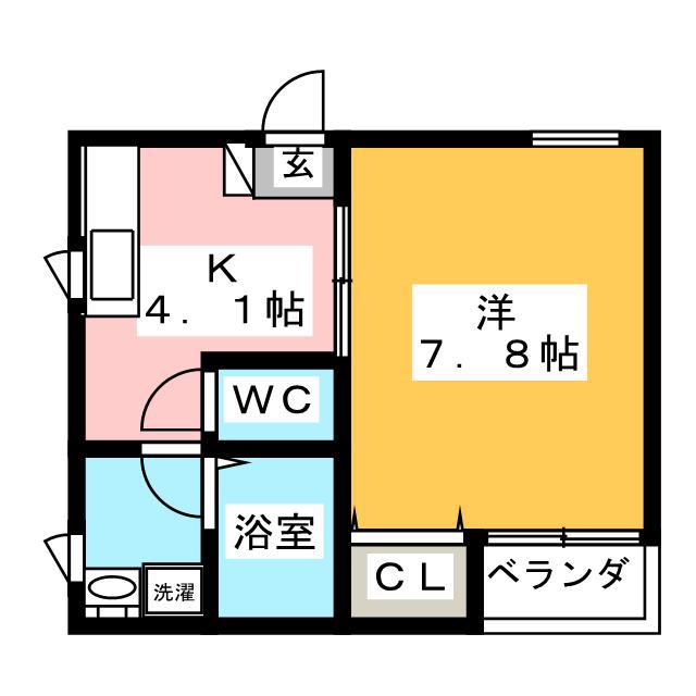 BEL TEMPOII(1K/1階)の間取り写真