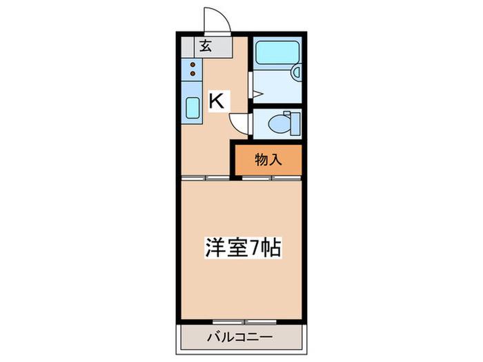 サロンハイム(1K/2階)の間取り写真