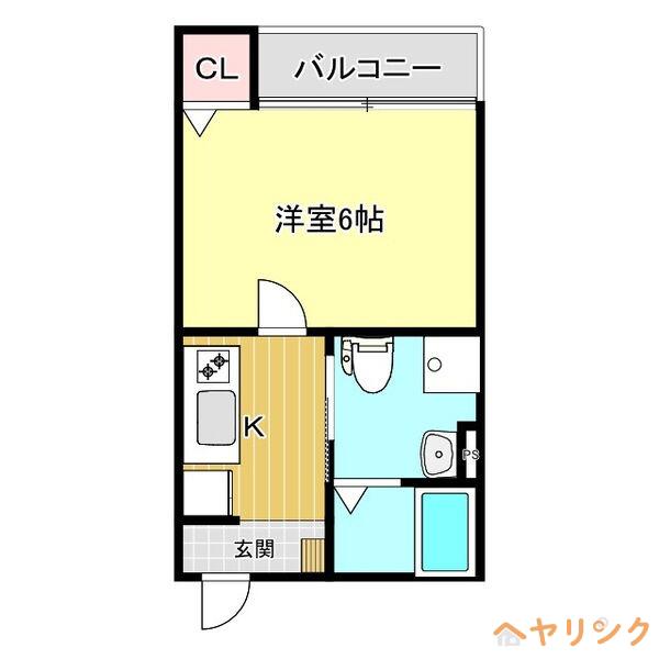 N&A HOME上飯田(1K/3階)の間取り写真