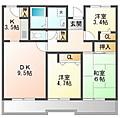井吹東シティコート(3LDK/2階)の間取り写真