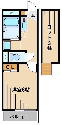 レオパレスアルメリア(1K/3階)の間取り写真