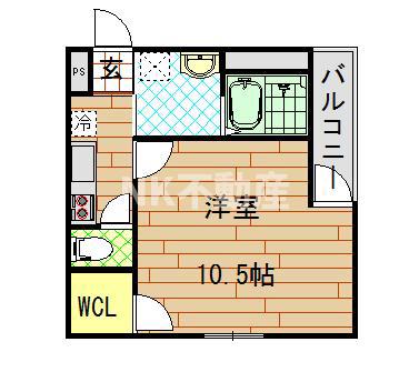 フジパレス吉田本町III番館(1K/3階)の間取り写真