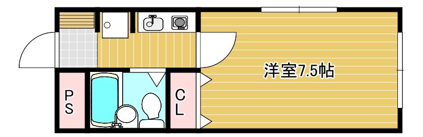 NOBORU HILLS 江坂町(1K/2階)の間取り写真