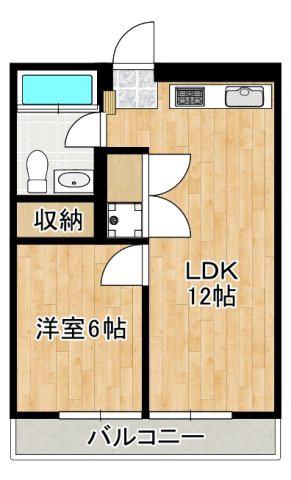 ベイヒルズ日吉(1LDK/4階)の間取り写真