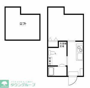 チェルカーレ清水(1K/1階)の間取り写真