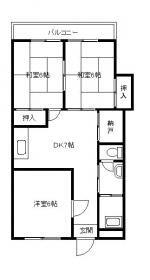 長行ビル(3SDK/4階)の間取り写真