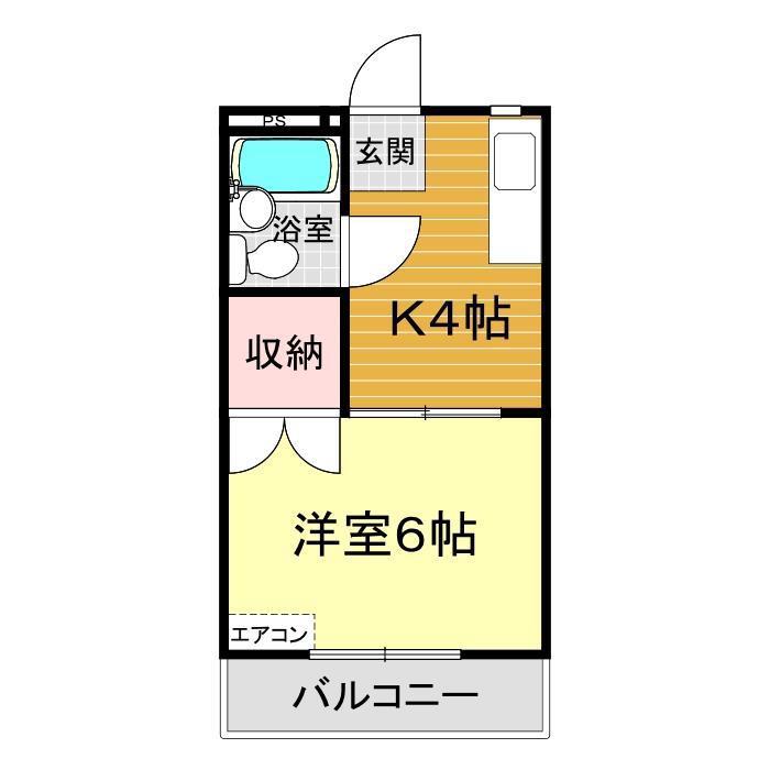 クールハイツナカムラ(1K/1階)の間取り写真