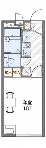 藤久ハイツII(1K/2階)の間取り写真