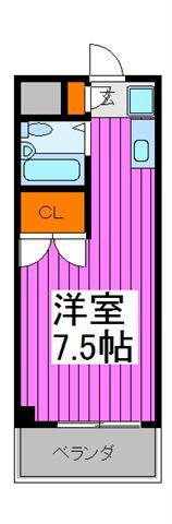 メゾン大洋 PARTⅡ(ワンルーム/3階)の間取り写真
