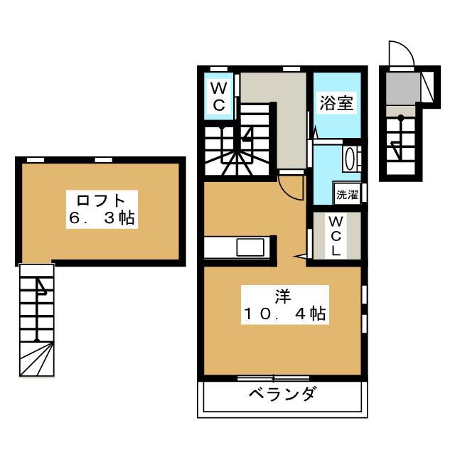 アルジェント(ワンルーム/2階)の間取り写真