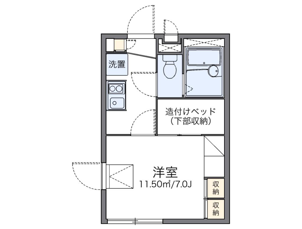 レオパレスFUJITA(1K/1階)の間取り写真