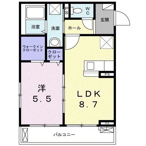 アンソレイエ町屋(1LDK/3階)の間取り写真