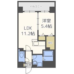 サングランデ博多駅南(1LDK/7階)の間取り写真