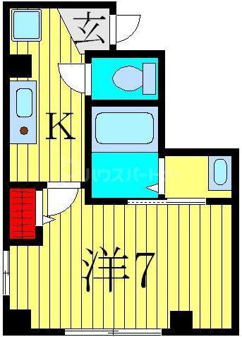 ラヴィエ(1K/3階)の間取り写真