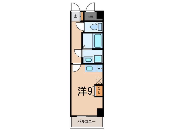 コンフォリアたまプラーザ(ワンルーム/1階)の間取り写真