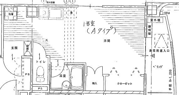 サセボセンチュリー(ワンルーム/4階)の間取り写真