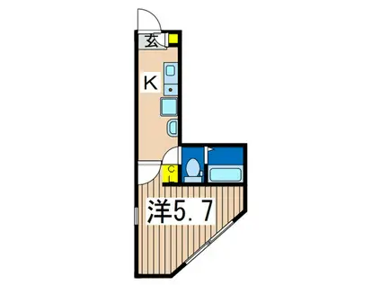 キートス金沢文庫(1K/1階)の間取り写真