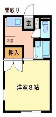 バグースJ(1K/3階)の間取り写真