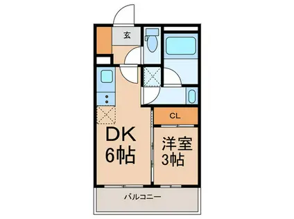IPSE代々木上原DLX(1DK/3階)の間取り写真