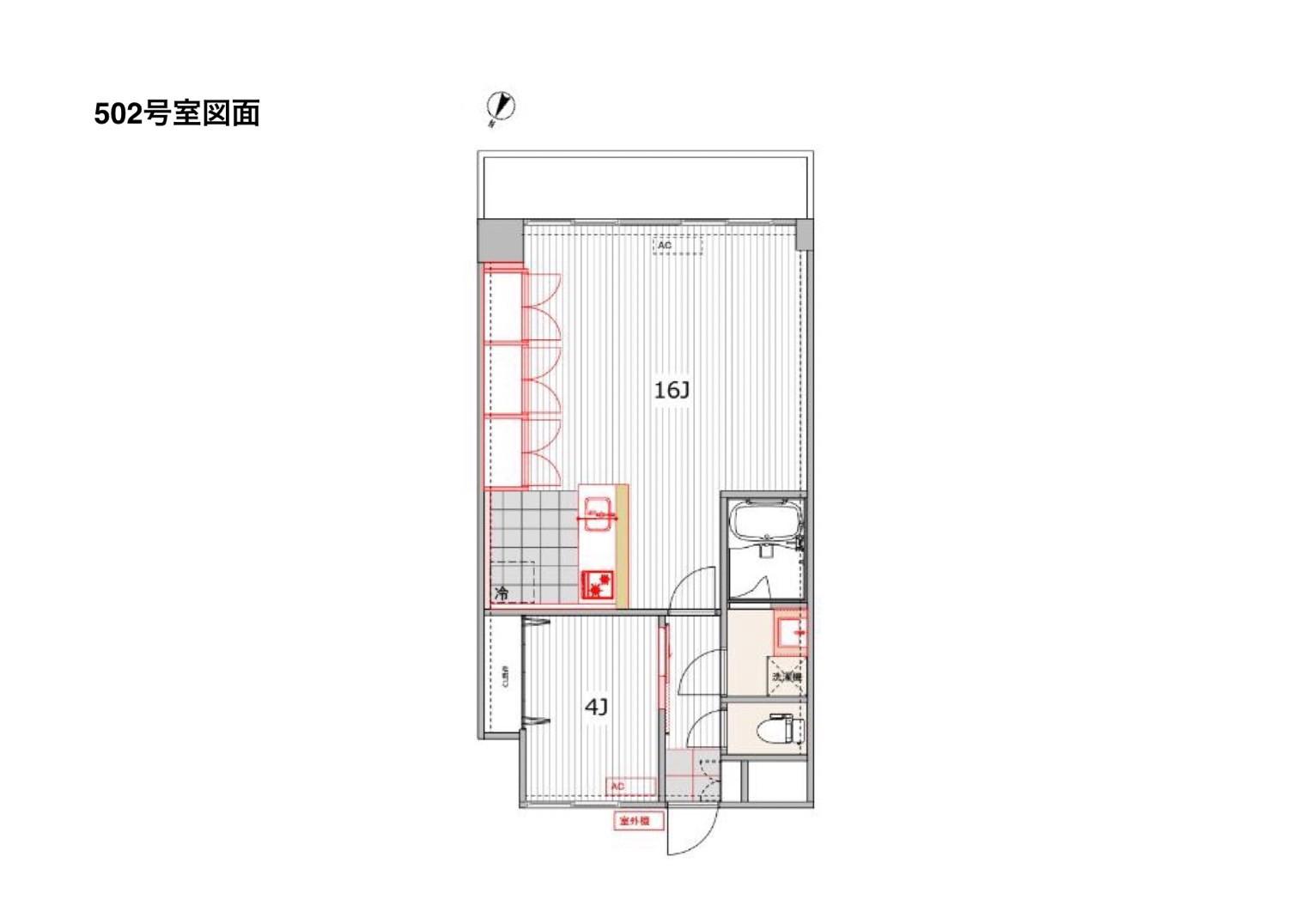 パークハイム渋谷(1LDK/5階)の間取り写真