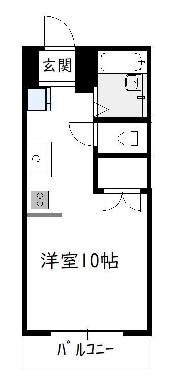 サンコート神宮東(ワンルーム/8階)の間取り写真