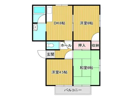 コーポレスサチヤ(3DK/1階)の間取り写真