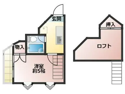 シティープラザS浦和(1K/1階)の間取り写真