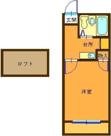 アリス深谷4号館(1K/1階)の間取り写真