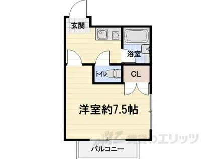 レイクパレスNASUII(1K/2階)の間取り写真